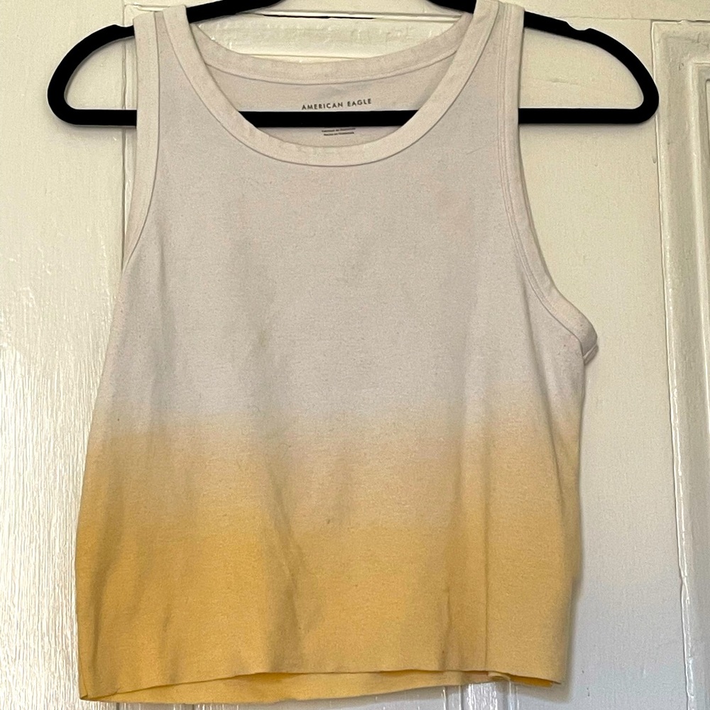 American Eagle - Cropped dip dye tank - size S